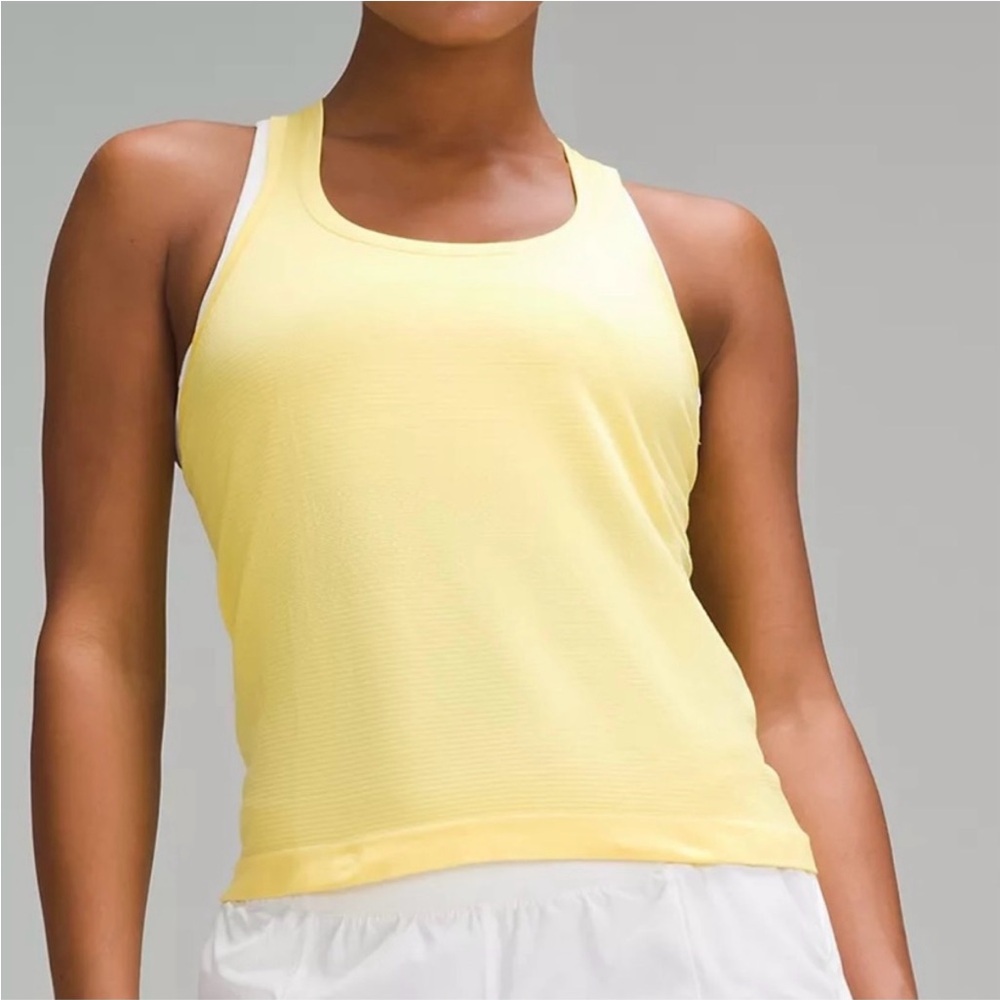 Yellow Swiftly Racerback Tank Top